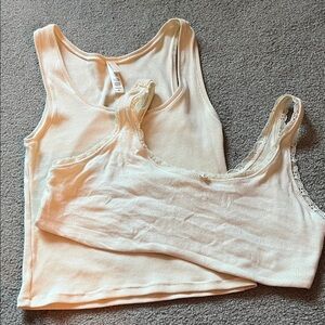 SKIMS Cream Tank Top and Bralette